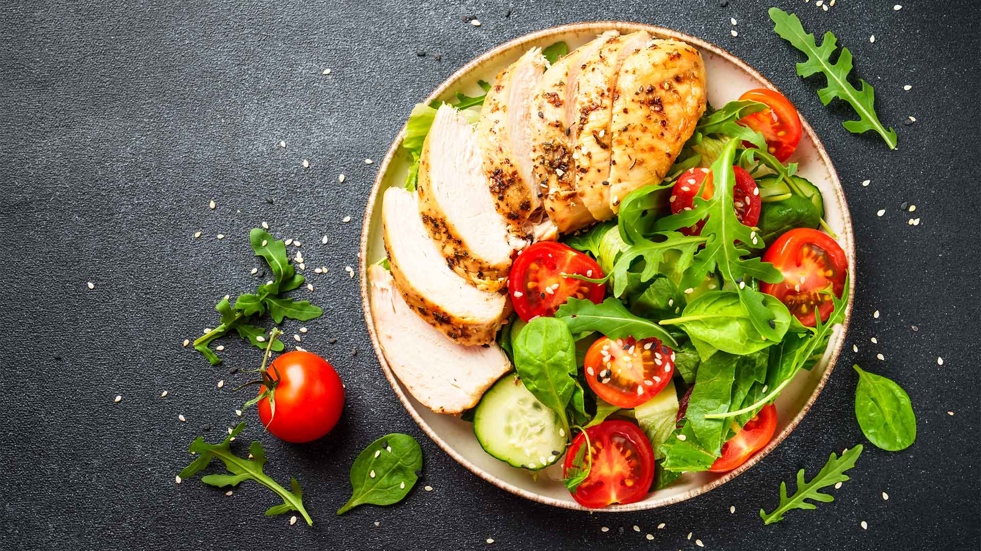 چیکن سالاد کنجدی