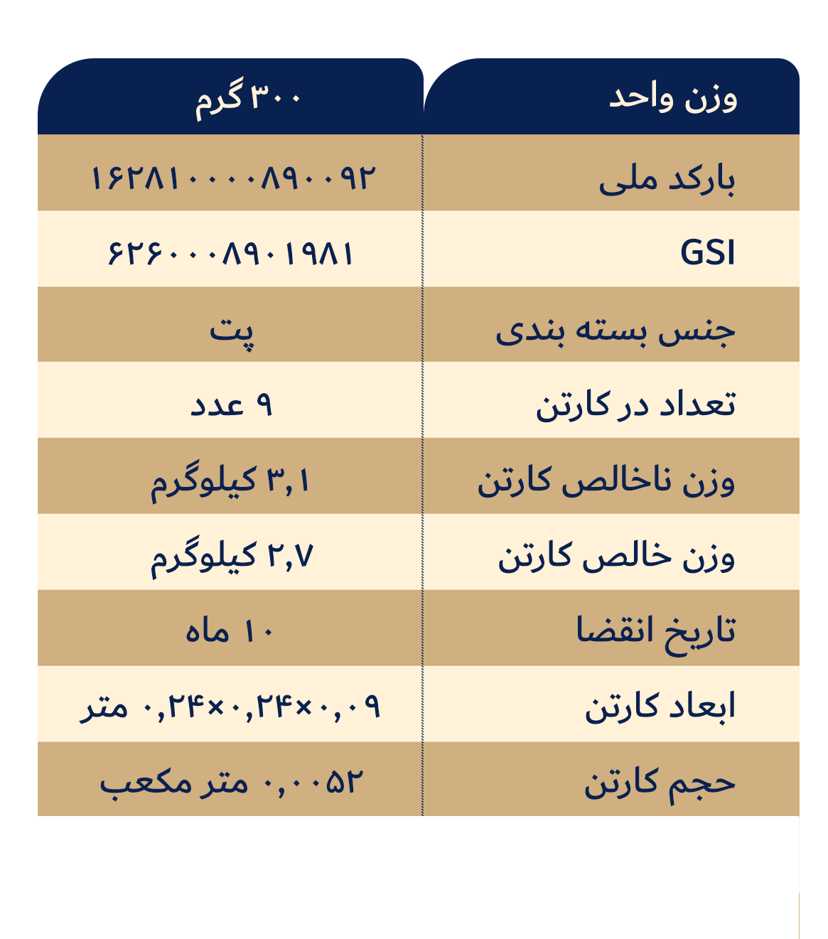 ارده ساده 300