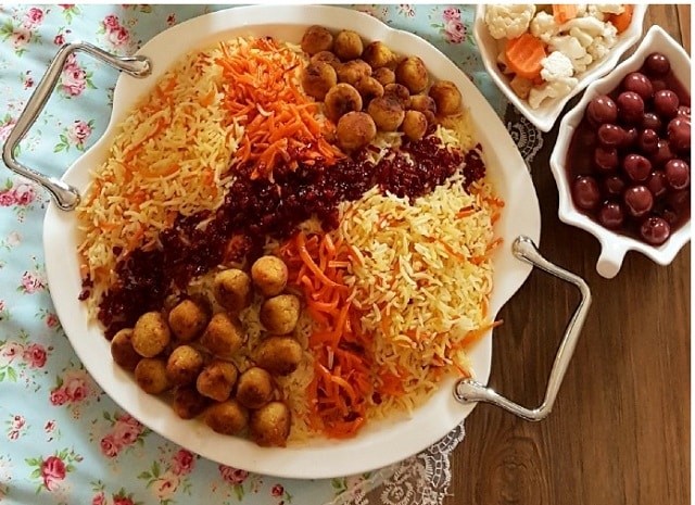 پلو قنبر با هویج