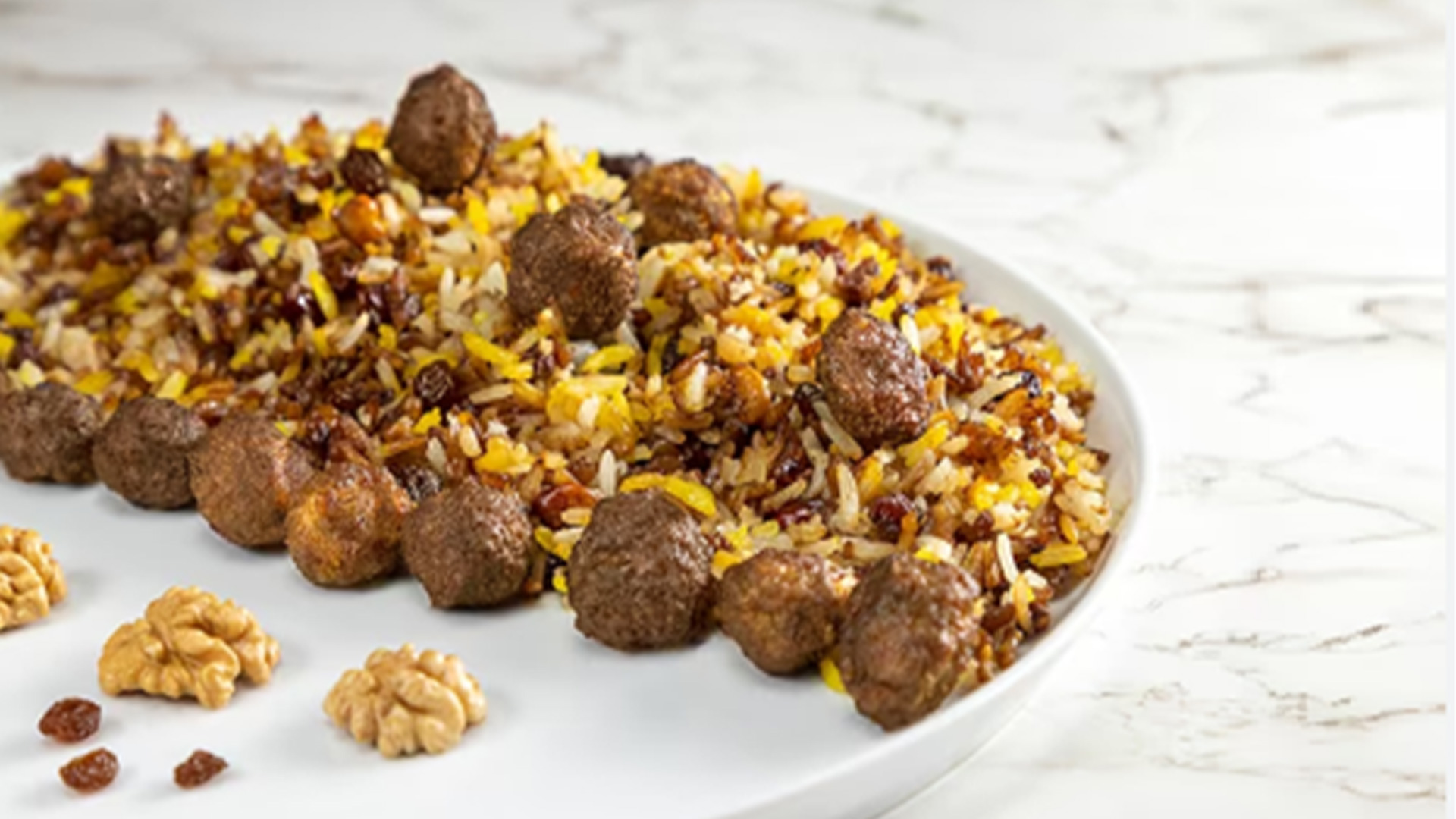 قنبر پلو شیرازی با گوشت قلقلی